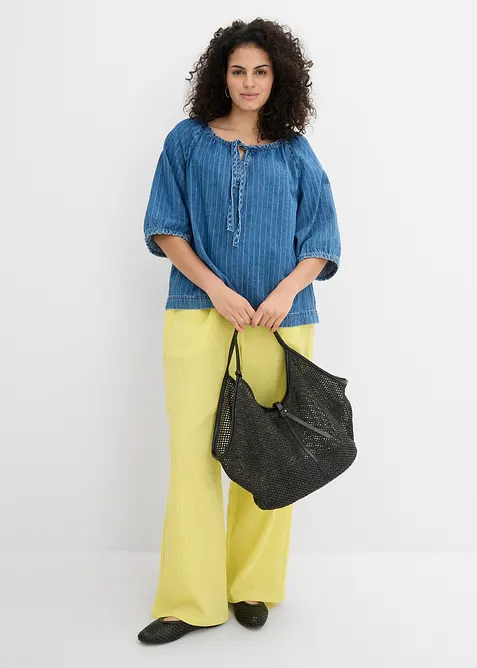 Dra p&aring;-byxa i muslin, bonprix