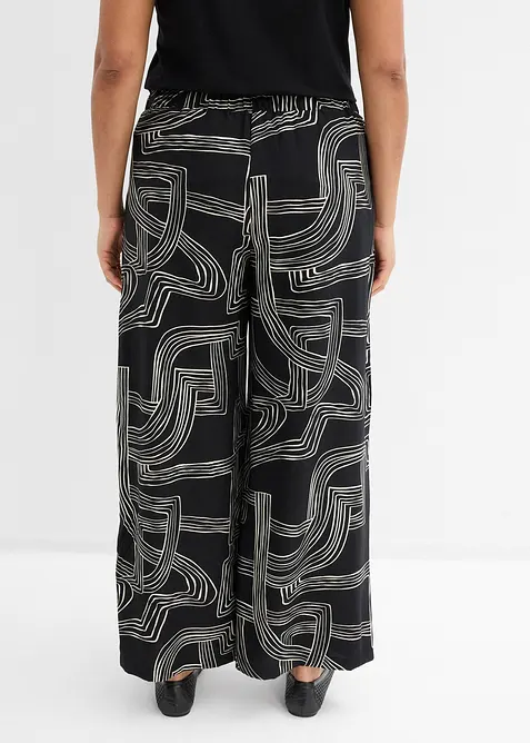 Vid byxa i viskosmix, bonprix