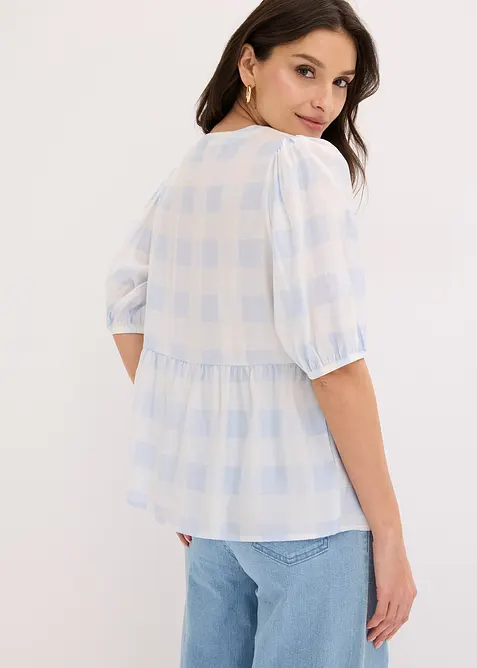 Blus med rosetter, bonprix