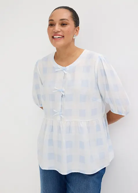 Blus med rosetter, bonprix