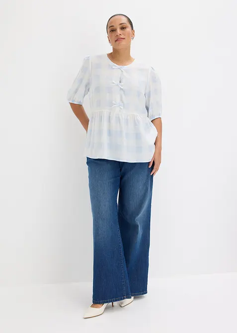 Blus med rosetter, bonprix