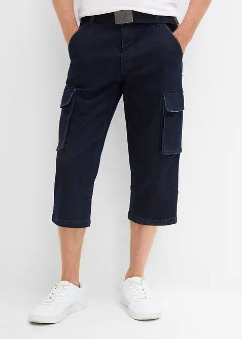 Cargo Stretch 3/4-Jeans med sk&auml;rp, Relaxed Fit, bonprix