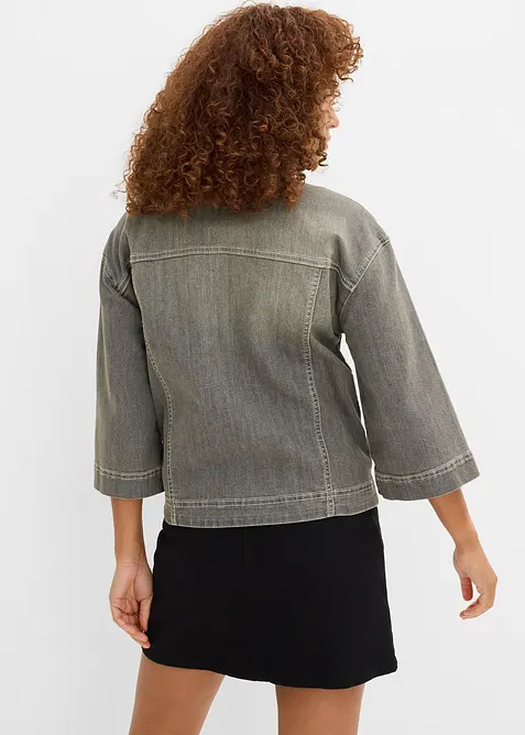 Jeansjacka med 3/4-&auml;rm, bonprix