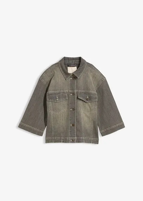 Jeansjacka med 3/4-&auml;rm, bonprix