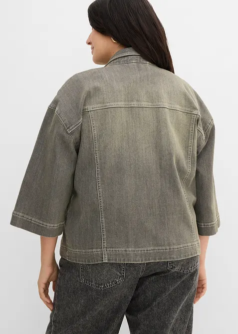 Jeansjacka med 3/4-&auml;rm, bonprix