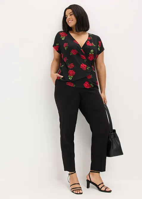 M&ouml;nstrad topp i mjuk viskosmix, bonprix