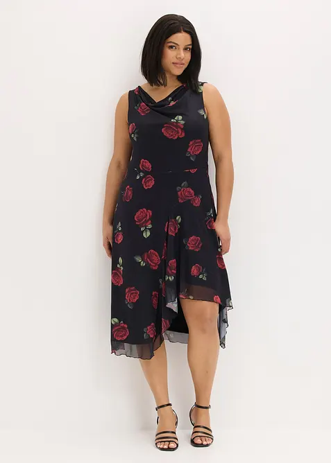 Mellanl&aring;ng kl&auml;nning i mjuk mesh, bonprix