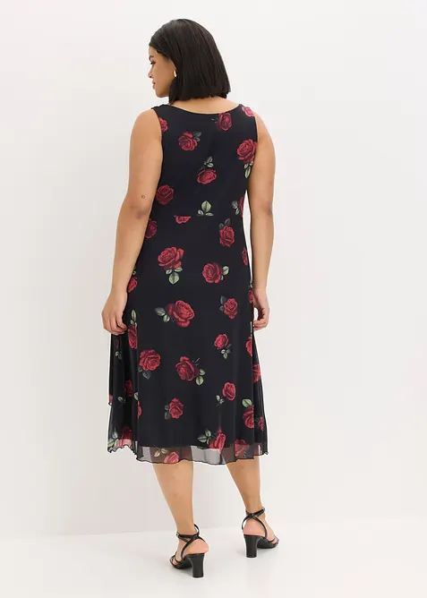 Mellanl&aring;ng kl&auml;nning i mjuk mesh, bonprix