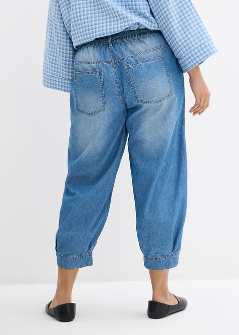 Barrel-jeans Mid Waist, res&aring;rlinning, bonprix