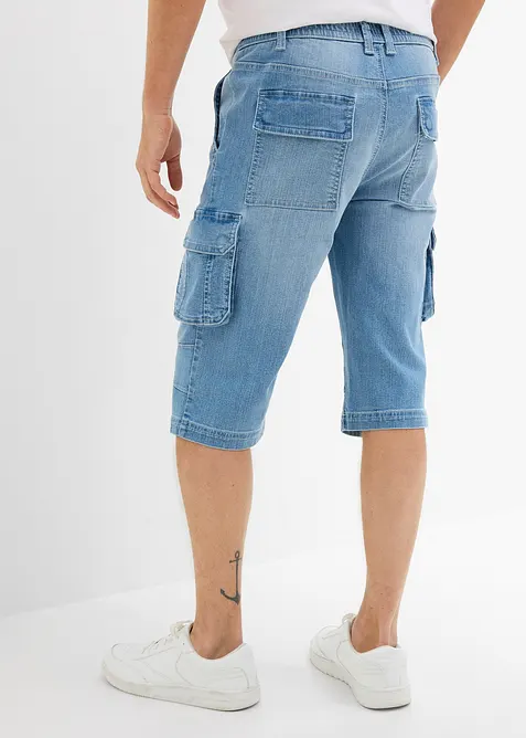 Tunna Jeansbermudas med res&aring;rmidja, Regular Fit, bonprix