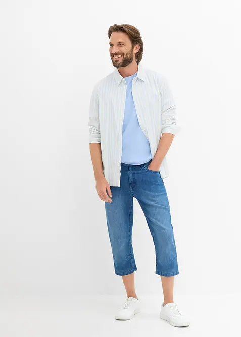 Tunna 3/4-Jeans med res&aring;rmidja, Regular Fit, bonprix