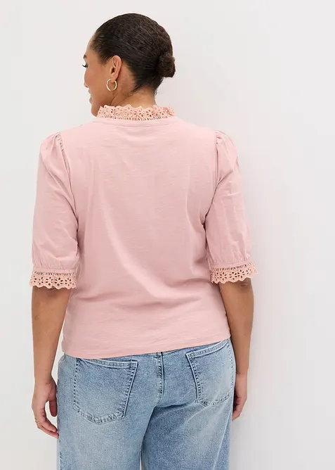 L&aring;ng&auml;rmad topp av bomull, bonprix