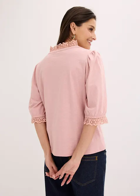 L&aring;ng&auml;rmad topp av bomull, bonprix