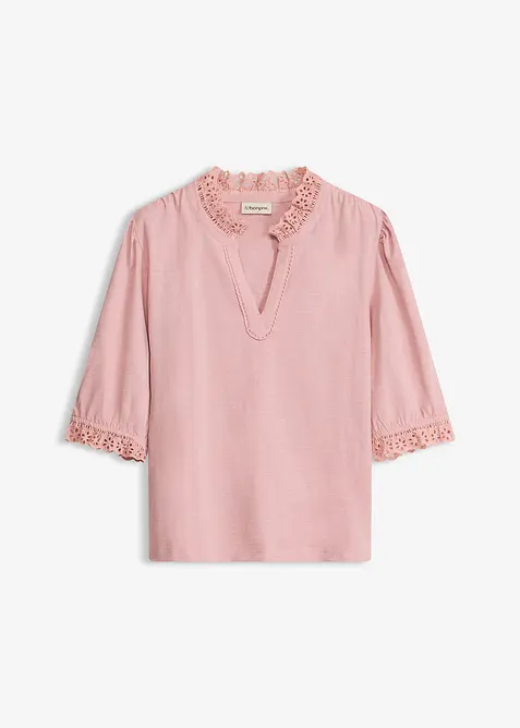 L&aring;ng&auml;rmad topp av bomull, bonprix