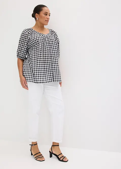 Blus i bomull, bonprix