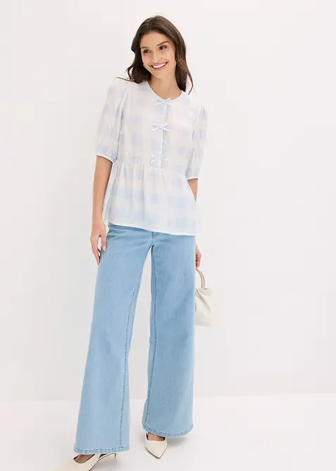 Blus med rosetter, bonprix