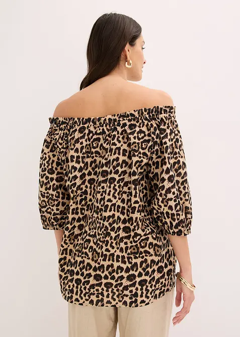 Kort&auml;rmad blus av ekologisk bomull, bonprix