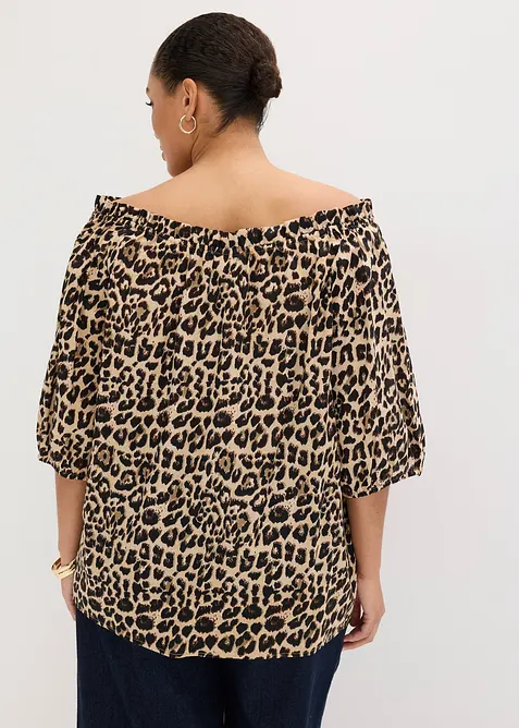 Kort&auml;rmad blus av ekologisk bomull, bonprix