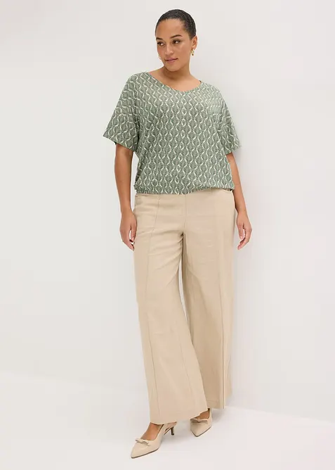 Oversizetopp i mjuk viskosmix, bonprix