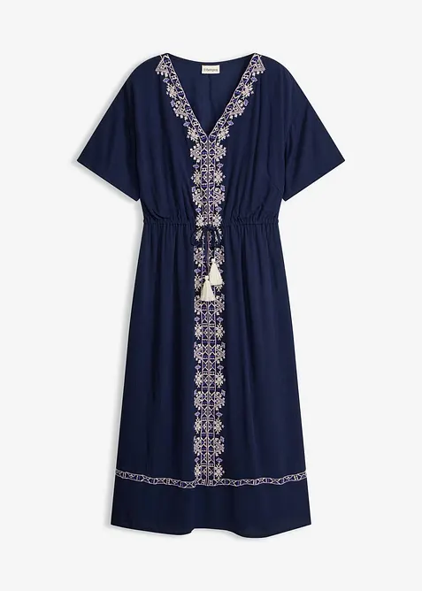 Mellanl&aring;ng kl&auml;nning i f&ouml;ljsam viskos, bonprix