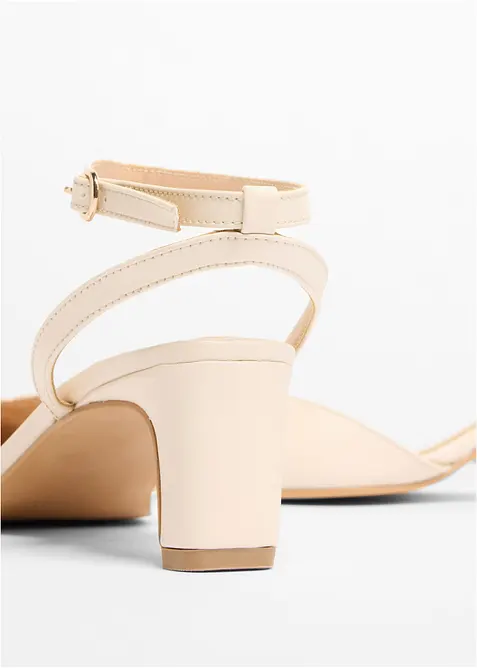 Pumps med remmar och l&aring;g klack, bonprix