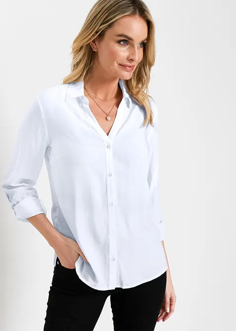 Blus av mjuk viskos, bonprix