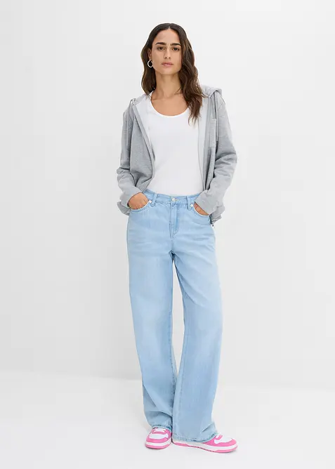 Ribbstickad topp med ekologisk bomull (2-pack), bonprix