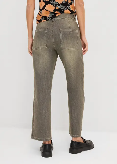 Wide Leg Jeans High Waist, cropped, bonprix