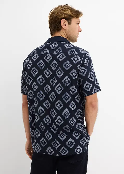 Kort&auml;rmad skjorta med resortkrage, bonprix