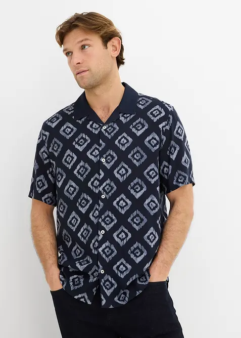 Kort&auml;rmad skjorta med resortkrage, bonprix