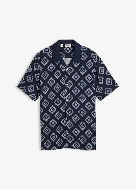 Kort&auml;rmad skjorta med resortkrage, bonprix