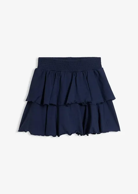 Byxkjol i jersey av elastisk mix med ekologisk bomull, bonprix