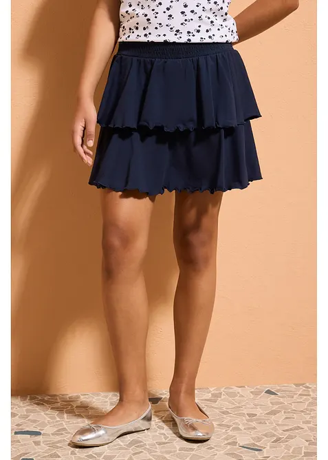 Byxkjol i jersey av elastisk mix med ekologisk bomull, bonprix