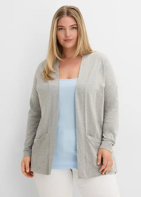 Stretchcardigan i mjuk viskosmix, bonprix