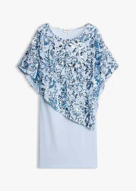 Cocktailkl&auml;nning med paljettcape, bonprix