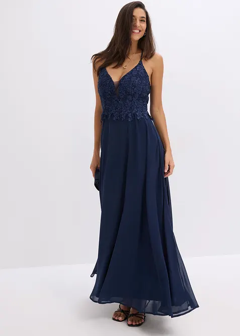 Kl&auml;nning med smala axelband, bonprix