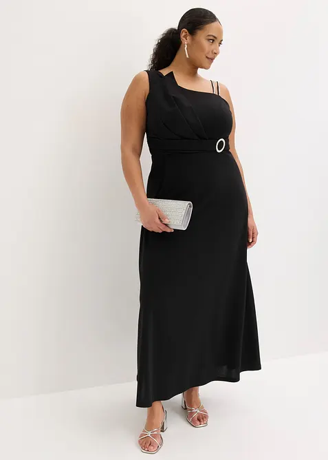 Aftonkl&auml;nning med drapering i kr&auml;pp med struktur, bonprix