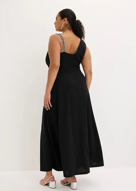 Aftonkl&auml;nning med drapering i kr&auml;pp med struktur, bonprix