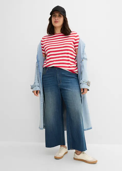 Wide Leg-jeans, High Waist, cropped, bonprix