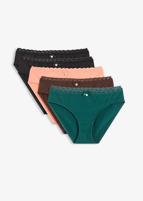 Trosa med spets (5-pack), bonprix