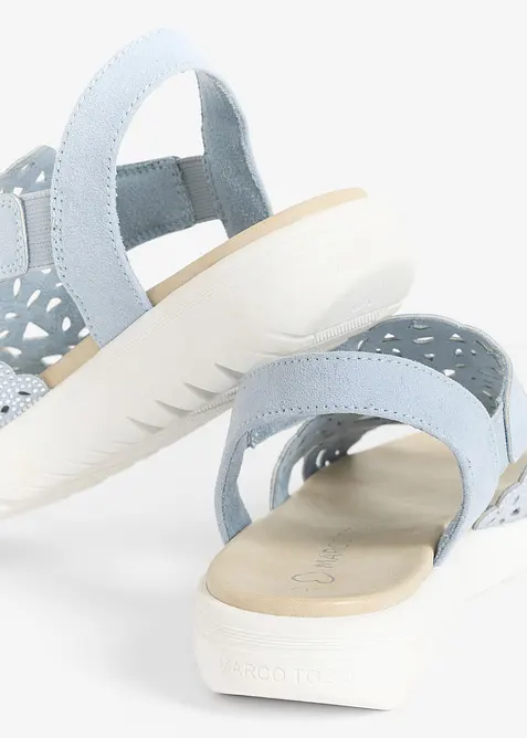 Plat&aring;sandalett fr&aring;n Marco Tozzi med glitter, Marco Tozzi