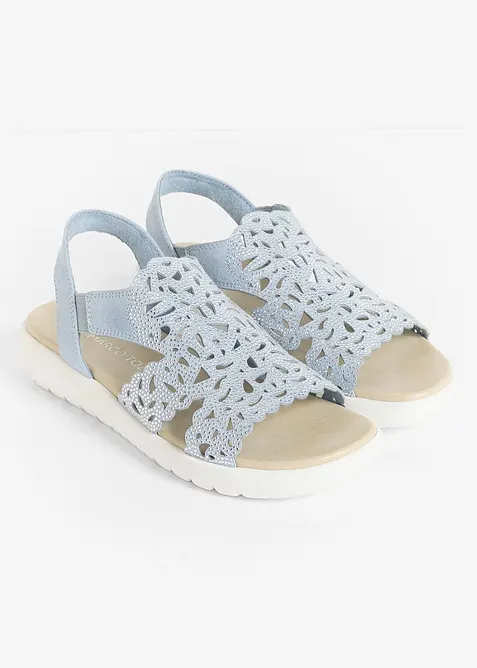 Plat&aring;sandalett fr&aring;n Marco Tozzi med glitter, Marco Tozzi