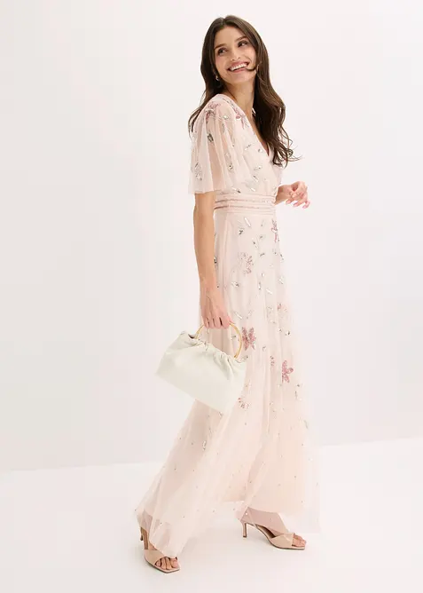 Aftonkl&auml;nning med paljettbroderi, bonprix