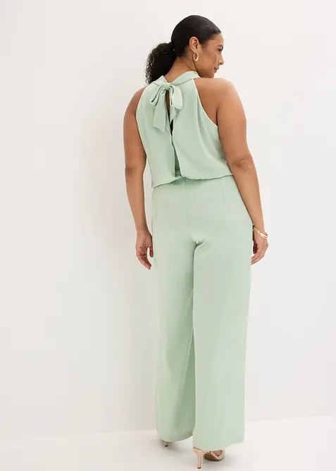 Jumpsuit i satin med struktur, bonprix