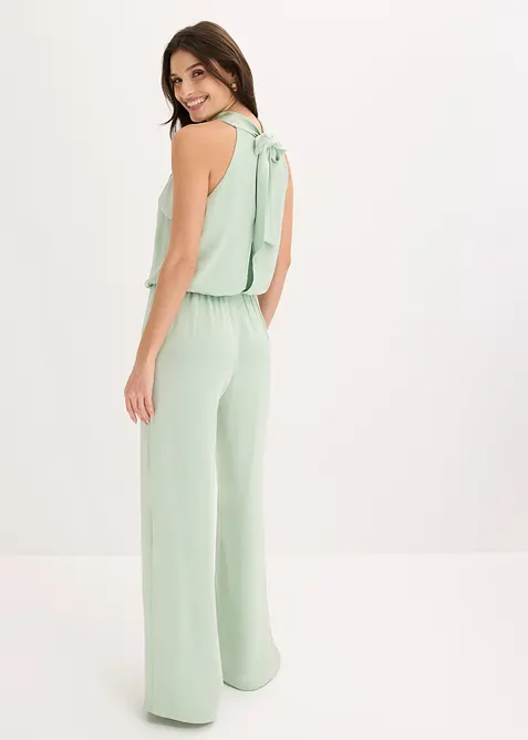 Jumpsuit i satin med struktur, bonprix