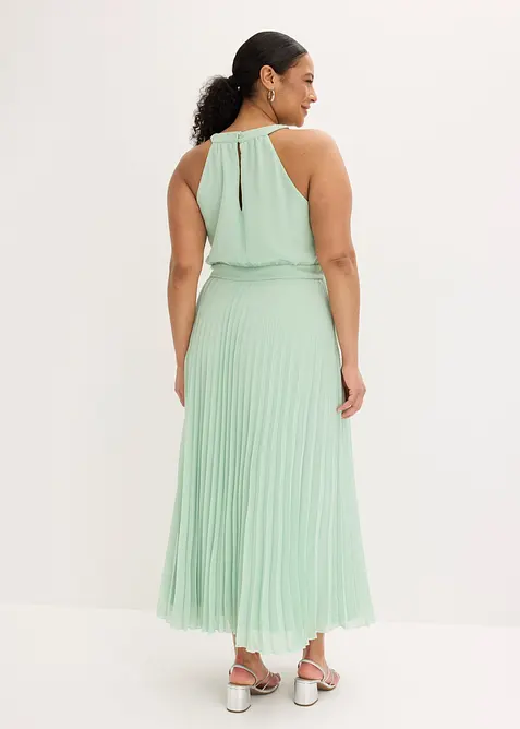 Aftonkl&auml;nning i tunn chiffong med plisseringar, bonprix