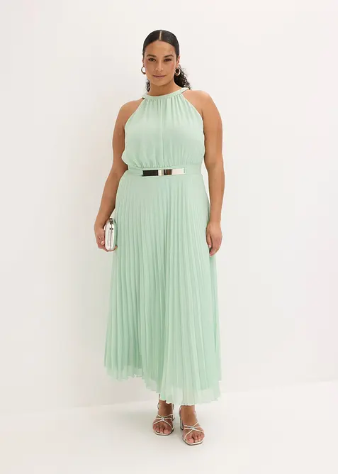 Aftonkl&auml;nning i tunn chiffong med plisseringar, bonprix