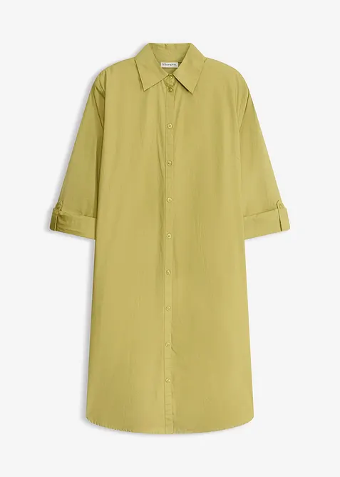 Skjortkl&auml;nning i bomullspoplin, bonprix