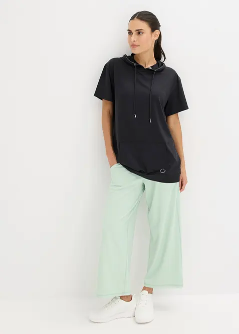 Snabbtorkande sporttopp i oversizemodell med huva, bonprix