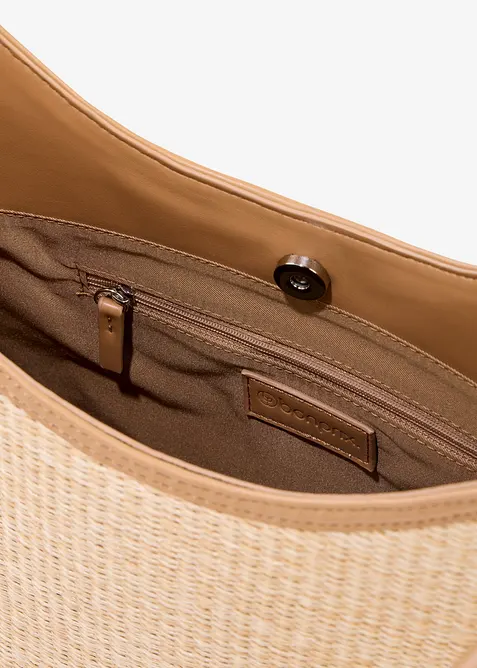 Shoppingv&auml;ska med halmlook, bonprix